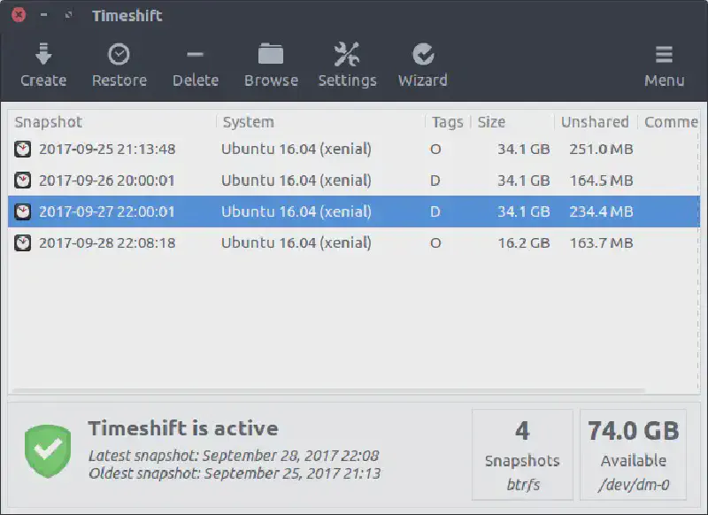 Featured image of post Timeshift BTRFS бекапы на Manjaro